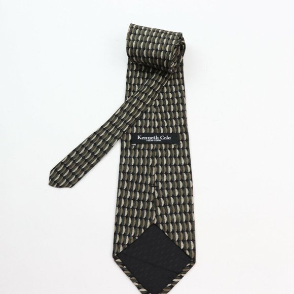 Kenneth Cole New York Oval Abstract Men's Neck Tie - Picture 3 of 5